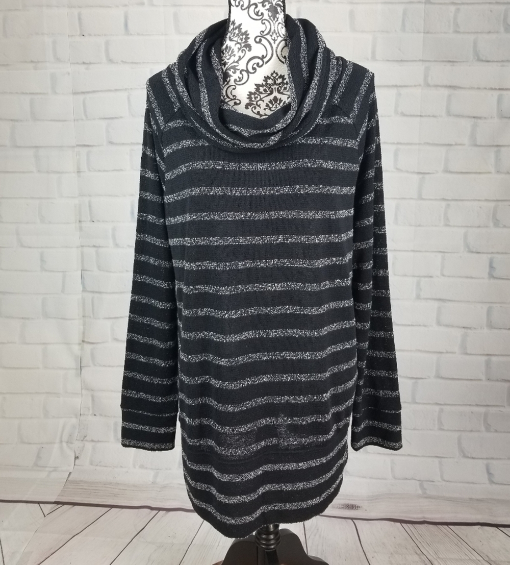 Lou & Grey long sleeve stripe print xl cowl neck